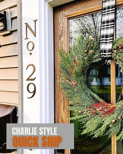 Charlie No. Style House Numbers | Custom Metal Address Numbers | 5" Tall| Black Flag Metal M - Etsy