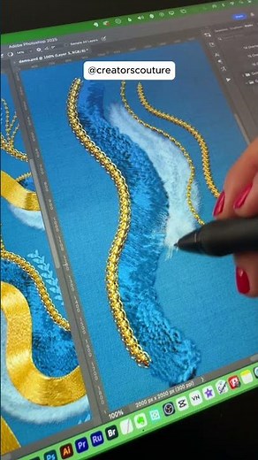 Luxurious embroidery & realistic stitch effect tutorial for Photoshop