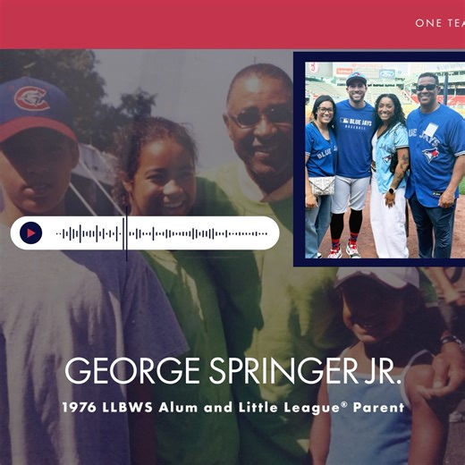 A life strengthened by Little League lessons. 1976 Little League Baseball World Series Alum. George Springer Jr. gets it. "Little League embodies what it means to be a family." | Little League