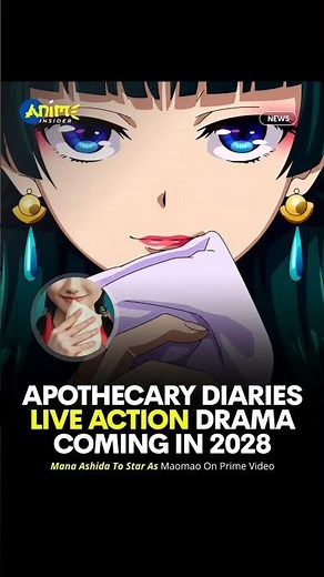 THE APOTHECARY DIARIES GETS LIVE-ACTION DRAMA! #anime #shorts