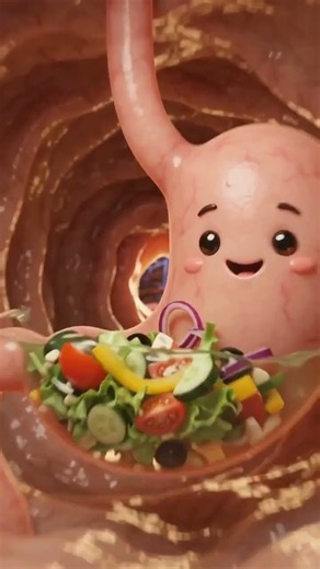What Happens Inside Your Body When You Eat Salad?pharmafacts#3Dmedicalanimation#nutriton#foodscience