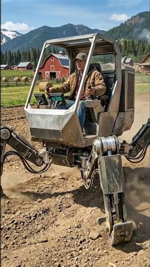 Next-Gen Spider Tractor at Work-Smart Ploughing in a Countryside #shorts #countrysidelife #farming