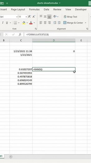 Show Formulas in Cells - Excel #Shorts