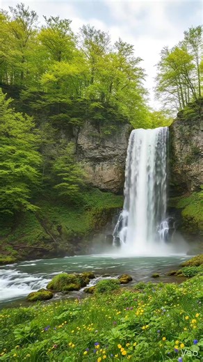 Waterfall Through the Four Seasons: A Year of Nature’s Transformation #NatureTimelapse #FourSeasons