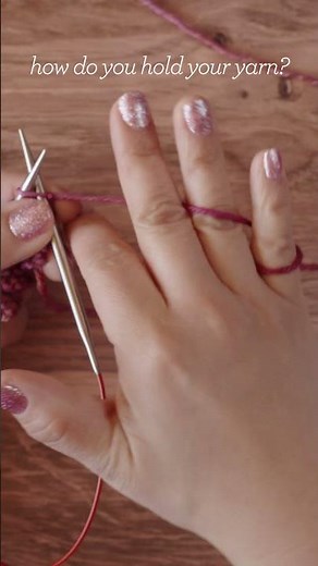 How do you hold your yarn for knitting?