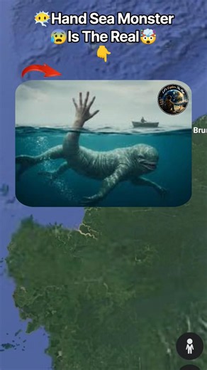 😶‍🌫️📌I Found Strange Hand Sea Monster In Google Earth And Maps!? #shorts #reels #viral #maps
