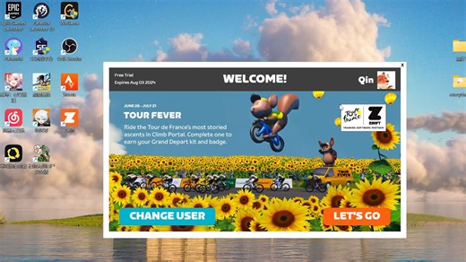 Zwift打开卡在蓝色页面无人进入解决办法
