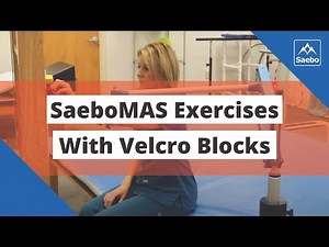 SaeboMAS Exercise - Sitting Shoulder Flexion and Extension with Velcro Blocks
