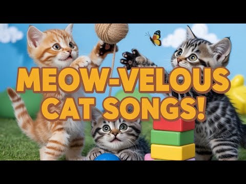 Funny Cat Song and Dance for Kids | Cute Kitten Singing Nursery Rhymes with Meow Meow Fun
