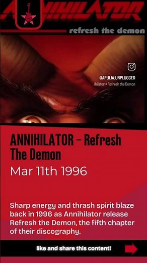 ANNIHILATOR - Refresh The Demon (1996) #annihilator #thrashmetal #metalreview #onthisday #metal