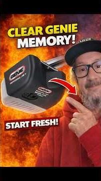 Genie Memory RESET — Start Fresh in Seconds #garagedooropener
