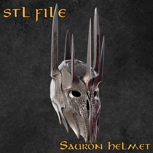 Sauron Helmet 3D Print File - STL - *DIGITAL DOWNLOAD* for Cosplay - Etsy