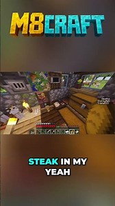 Minecraft Player Trades With Cartographer, Manages Food & Inventory #shorts