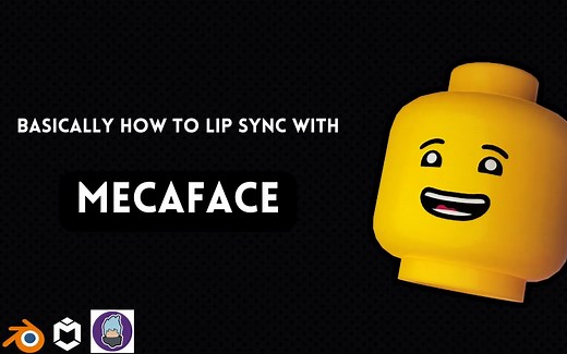 iBlender中文版插件 MecaFace 积木风格化动画 绑定 唇形同步 Blender教程