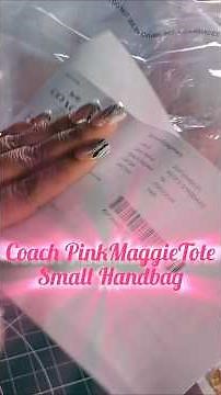 Coach Pink Maggie Tote Small Handbag Unboxing/unwrap