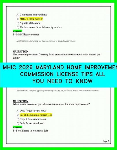 How To Pass The MHIC Exam 2026: Maryland Home Improvement License Guide And Secret Tips