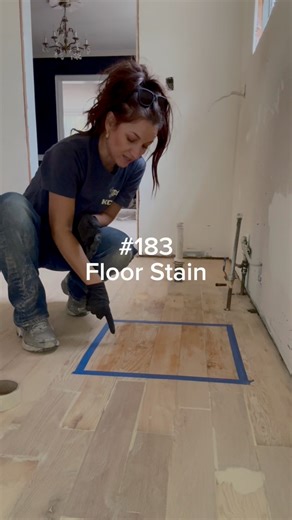 Stain smart and save yourself a headache. Sample before you commit. 🪵🎨 1️⃣ Lightly sand a small strip or a spare board. 2️⃣ Apply two to three stain options. Label each with painter’s tape. 3️⃣ Add the exact sealer you will use. Color can shift after the topcoat. 4️⃣ Check the samples in morning, afternoon, and evening light. 5️⃣ Let everything dry fully, then choose with confidence. Real life moment! My inner perfectionist kicked in, so I tested the stain myself before my contractors laid a s