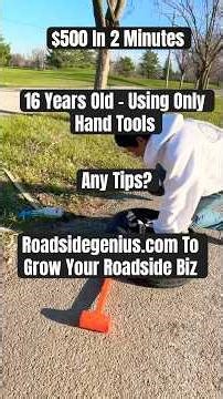 ⛔️Fact Is You Don’t Need Tire Machines 🤖 #roadsidegenius #handtools #mobiletire #tirechange #flat