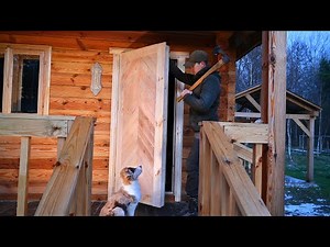 Making an Insulated Door for My Off Grid Log Cabin, Painting Wooden Walls Ep.14