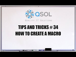 Salesforce: How To Create a Macro