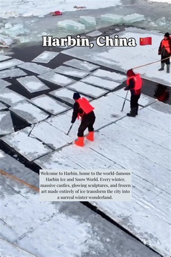 Planet Posts 🌍 Travel and Adventure on Instagram: "Ever dreamed of stepping into a real-life ice kingdom? ❄️✨ Welcome to Harbin, home to the world-famous Harbin Ice and Snow World. Every winter, massive castles, glowing sculptures, and frozen art made entirely of ice transform the city into a surreal winter wonderland. This isn’t CGI—it’s real, and it’s next-level. If you love winter travel, snow festivals, and jaw-dropping scenery, Harbin belongs on your bucket list. 💬 Would you visit in peak