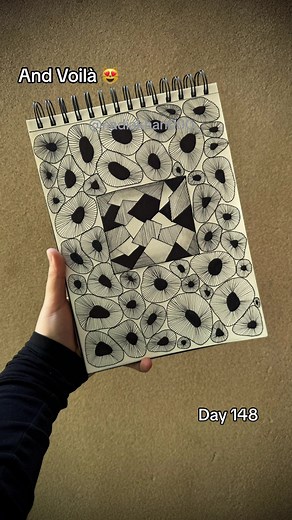 Easy Zentangle Doodle Art Tutorial | Day 148