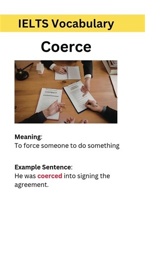 Missing Coerce? Your IELTS Band Will Show It #ieltsvocabulary #examprep