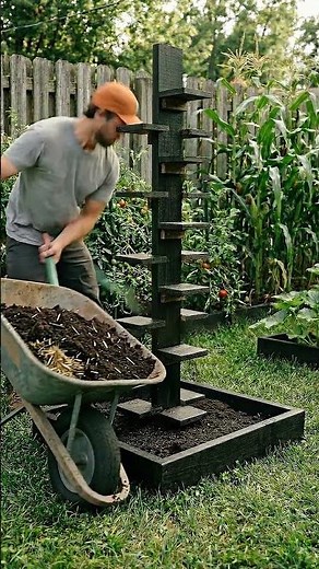 DIY Vertical Pumpkin Tower: The Ultimate Space-Saving Garden Hack! 🎃