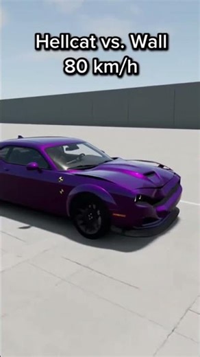 Hellcat vs. Wall: Surviving Various Speeds #beamngdrive