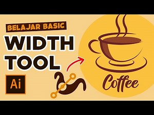 Width Tool Tutorial Adobe Illustrator Untuk Pemula l Membuat Logo Coffee