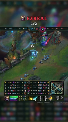 (GX Noah) Ezreal 1V2 | EUW Grandmaster Patch 26.10 #shorts