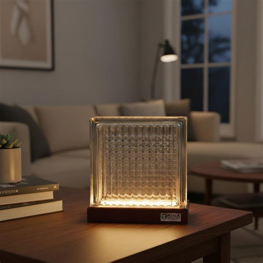 Motion Sensor Glass Block Lamp – Modern LED Table Light, 3 Color Modes - Etsy UK