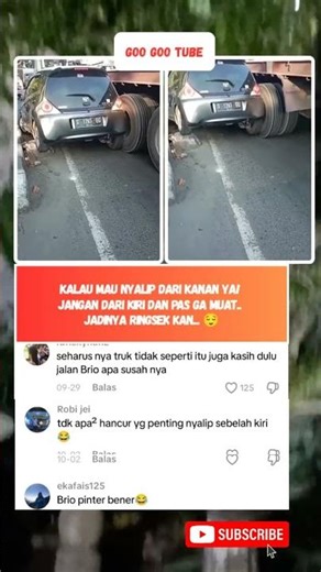 Honda Brio Ringsek karena Nyalip dari Kiri #shorts #mobil #viral