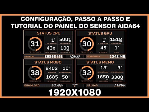 Configuração, passo a passo e tutorial do painel do sensor Aida64