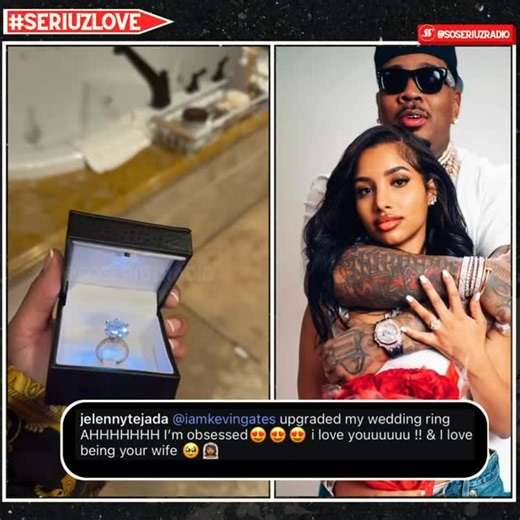 Kevin Gates surprises wife with massive upgraded wedding ring & she’s obsessed 😍💍 #kevingates #jelennytejada #weddingring | soseriuzradio