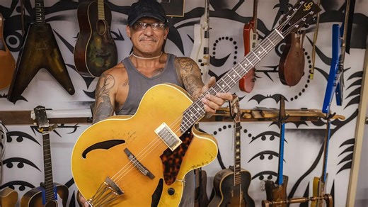 The world’s first cardboard acoustic electric has been made – and it was crafted by the man who built guitars for Josh Homme and Steven Tyler