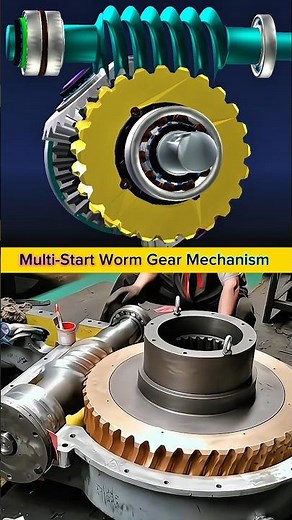 Multi-Start Worm Gear Mechanism | High Torque Transmission and Smooth Power in Compact Design