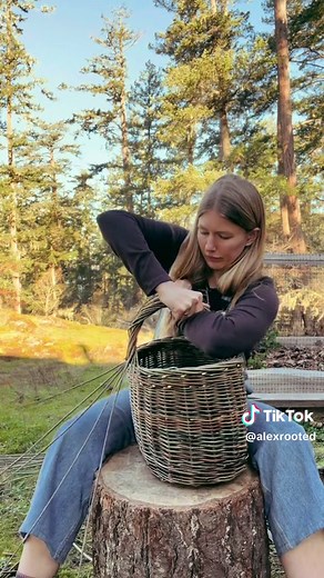 Spring Equinox Willow Basket Making with Braided Handle Technique