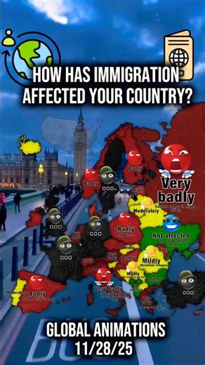 How has immigration affected your country? #mapping #capcut #europe