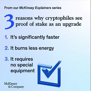 Proof of stake is a breakthrough in the way blockchain users agree on transaction history, present, and future. Find out why proof-of-stake is the future of blockchain and cryptocurrency with McKinsey Explainers. https://mck.co/3HgnfSc #McKExplainers | McKinsey & Company