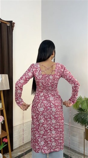 Cotton Corset Back Long Kurtis #kurtis #collegewear #shortvideo #fashionhaul #youtubeshorts