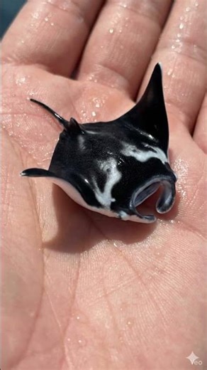 Cute tiny manta ray