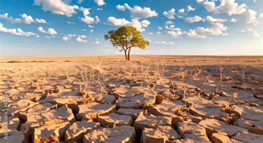 Earth is becoming increasingly dry due to climate change . Concept Climate Change, Drying Earth, Environmental Crisis, Global Warming, Sustainable Solutions