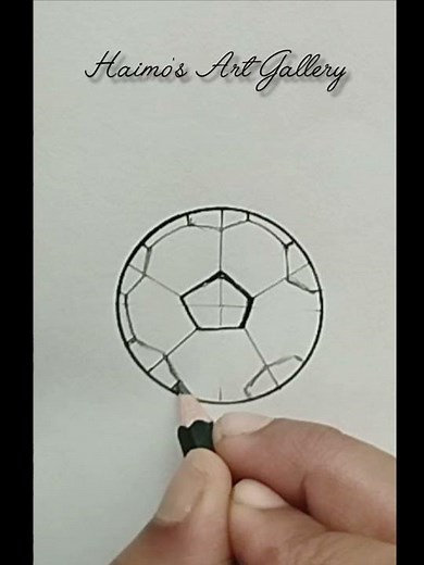 Easy Football Drawing | Step by Step Soccer Ball Sketch for Beginners