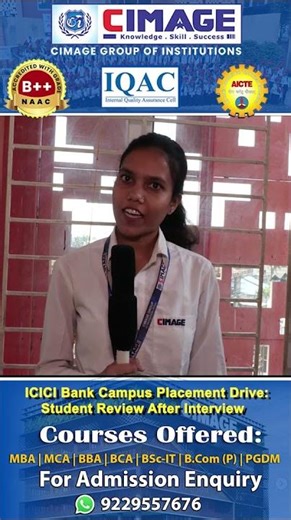 ICICI Bank Placement Drive | BCA Student Feedback After Interview