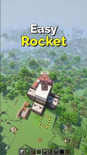 How to Make an Easy Rocket in Minecraft - Tutorial | CupSapling #minecraft #rocket #redstone