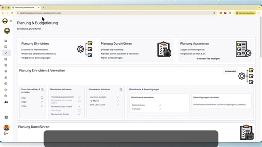 Planung einrichten in Datenbrücke