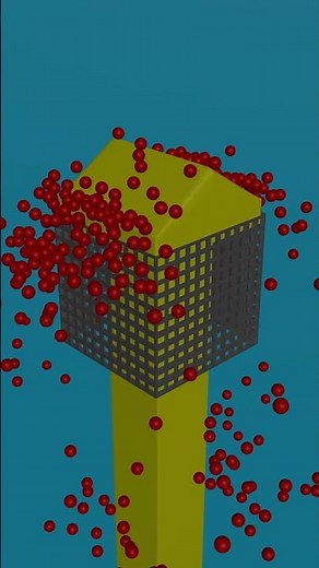 Rising & Falling Red Particles 🔴⬆️⬇️ | Perfectly Satisfying 3D Animation