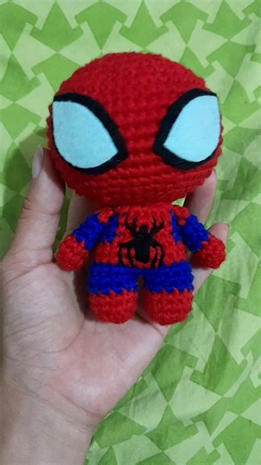 Crochet Spiderman Heart Theme for Little Boy