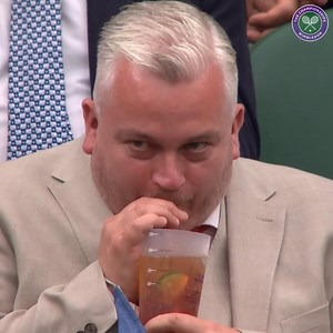 One sip of Pimm's later 🍹 🤣 | Wimbledon